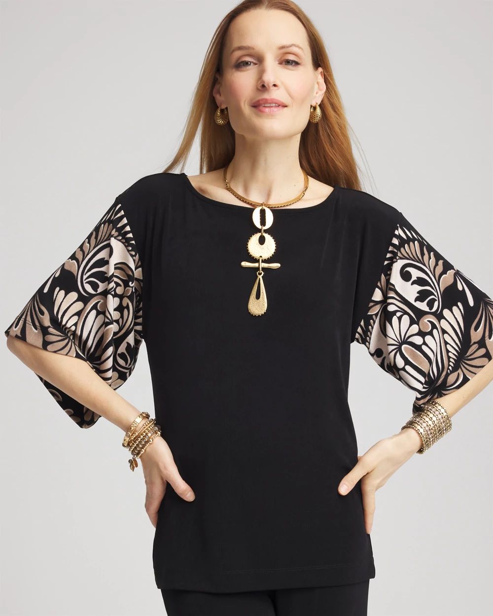 Travelers™ Border Print Kimono Top | Chico's